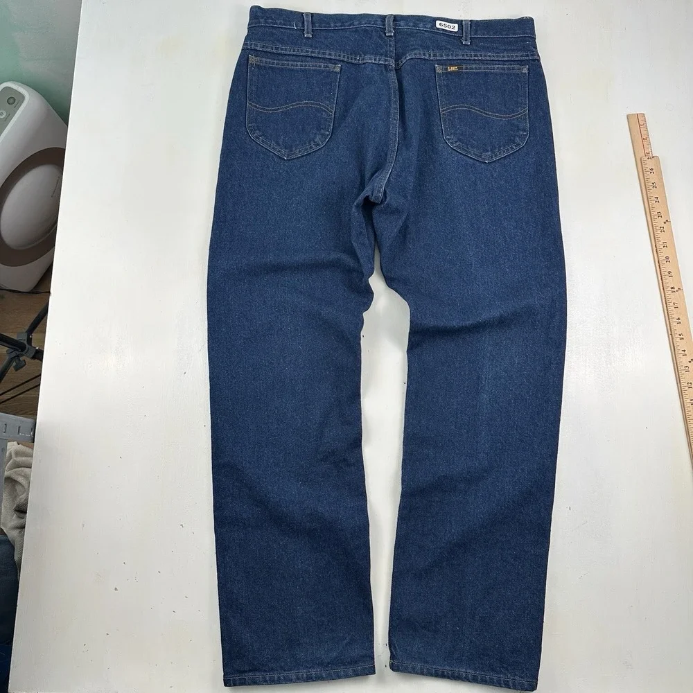 Vintage Lee Riders Jeans Mens Fits 39x32 Medium Blue Denim Union‎ Made In USA